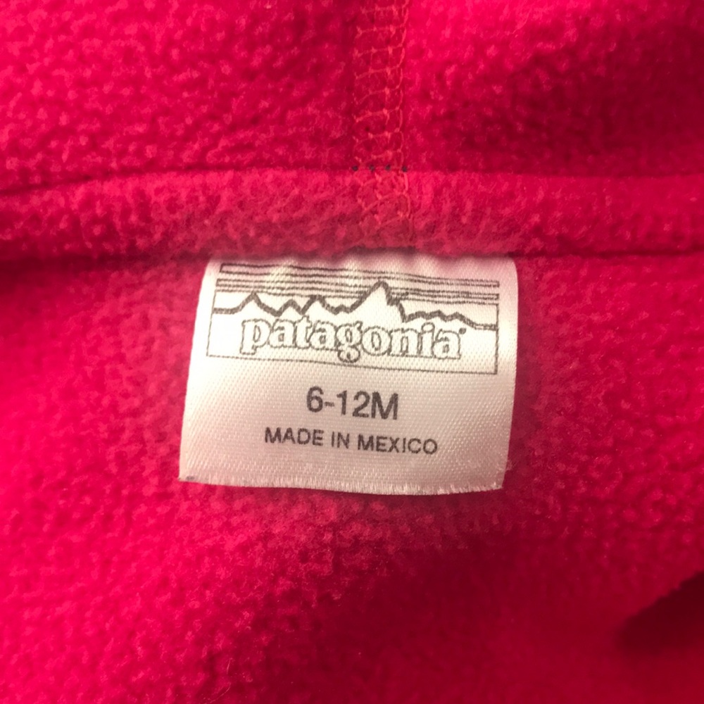 Pink Patagonia fleece jacket